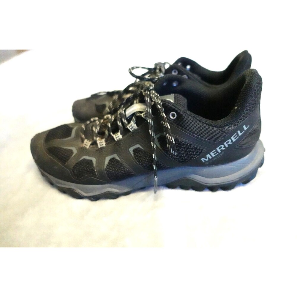 MERRELL Fiery Gore-Tex‎ Trail Hiking Shoes Sneakers Women Size 9 Black Grey